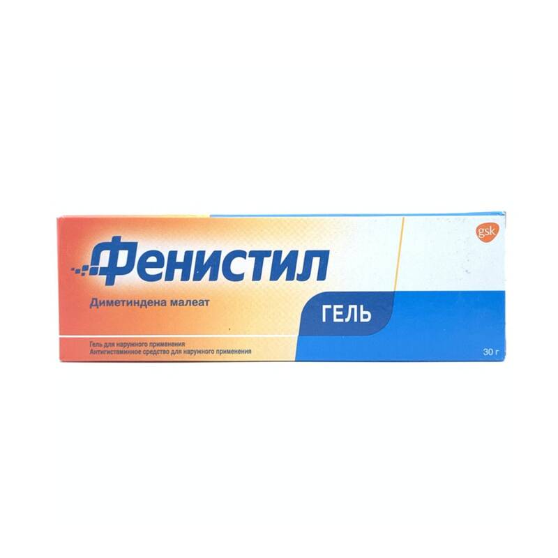 Fenistil 1mg 30gr gel — qasinma ucun maz bocek sancmasi ovre deri allergiya xarici